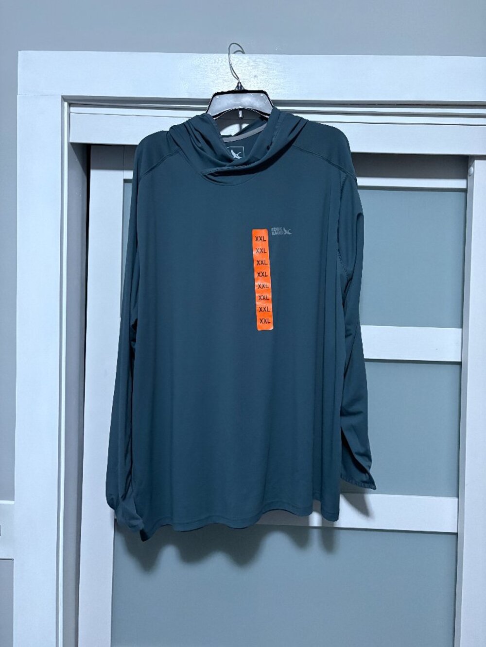 Eddie Bauer Solarfoil Men's Hoodie sz XXL Upf 50+ Quick Dry Blue Gray NEW NWT